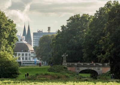 Blick auf die Innenstadt in Bremen vom Bürgerpark aus