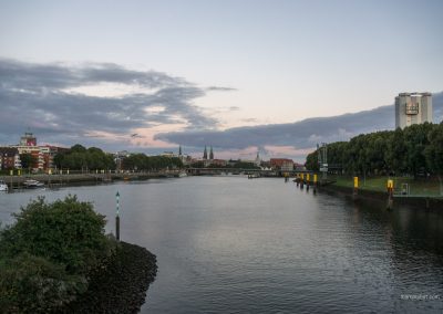 Ein Abend an der Weser in Bremen