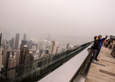 Victoria Peak in Hong Kong mit Blick über die Stadt