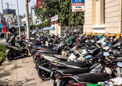 Parkende Roller in Ho-Chi-Minh-City